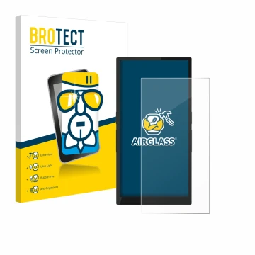 Vorderseite einer Produktverpackung mit dem Markenlogo BROTECT. Daneben ist das Gerät Hiby R6 Pro II (2. Gen.) mit dem zugehör