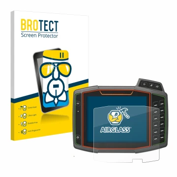 Vorderseite einer Produktverpackung mit dem Markenlogo BROTECT. Daneben ist das Gerät Amazone AmaTron 4 mit dem zugehörigen Di