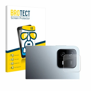 Vorderseite einer Produktverpackung mit dem Markenlogo BROTECT. Daneben ist das Gerät Xiaomi Pad 6 (NUR Kameraschutz) mit dem 