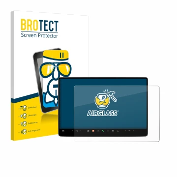 Vorderseite einer Produktverpackung mit dem Markenlogo BROTECT. Daneben ist das Gerät Tesla Model 3 2024 mit dem zugehörigen D