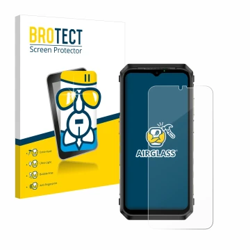 Vorderseite einer Produktverpackung mit dem Markenlogo BROTECT. Daneben ist das Gerät Ulefone Power Armor 18T Ultra mit dem zu