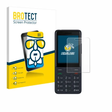 Vorderseite einer Produktverpackung mit dem Markenlogo BROTECT. Daneben ist das Gerät TCL Onetouch 4022s mit dem zugehörigen D