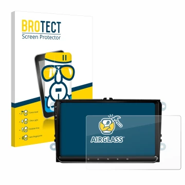 Vorderseite einer Produktverpackung mit dem Markenlogo BROTECT. Daneben ist das Gerät Eonon 53 SE mit dem zugehörigen Displays