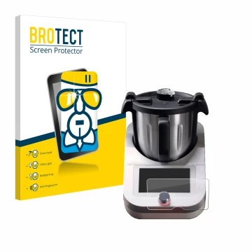 Vorderseite einer Produktverpackung mit dem Markenlogo BROTECT. Daneben ist das Gerät Ufesa TotalChef RK7 mit dem zugehörigen 