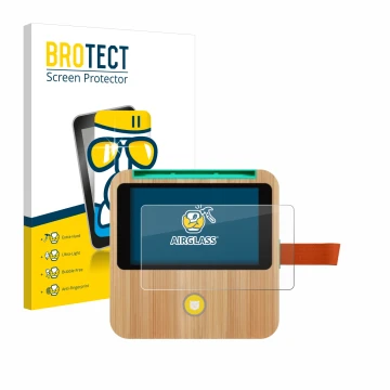 Vorderseite einer Produktverpackung mit dem Markenlogo BROTECT. Daneben ist das Gerät tigerbox Touch Plus mit dem zugehörigen 