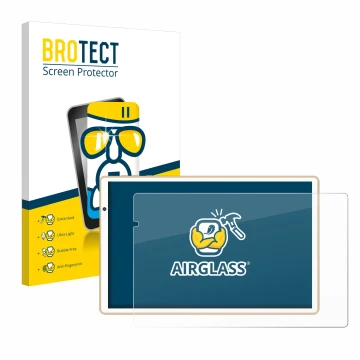 Vorderseite einer Produktverpackung mit dem Markenlogo BROTECT. Daneben ist das Gerät Facetel Q3 mit dem zugehörigen Displaysc