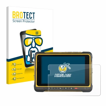 Vorderseite einer Produktverpackung mit dem Markenlogo BROTECT. Daneben ist das Gerät AIR3 7.3 mit dem zugehörigen Displayschu