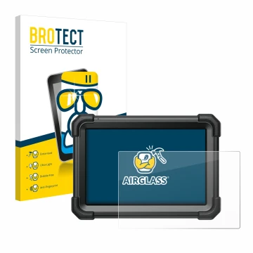 Vorderseite einer Produktverpackung mit dem Markenlogo BROTECT. Daneben ist das Gerät Launch X-431 Pro3 Apex mit dem zugehörig