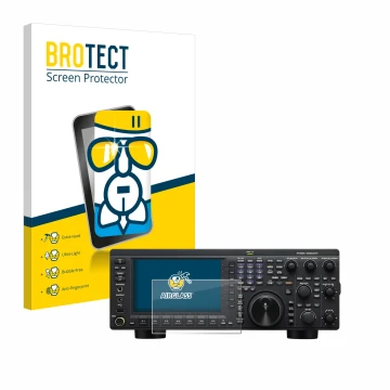 Vorderseite einer Produktverpackung mit dem Markenlogo BROTECT. Daneben ist das Gerät Kenwood TS-890S mit dem zugehörigen Disp