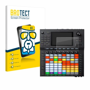 Vorderseite einer Produktverpackung mit dem Markenlogo BROTECT. Daneben ist das Gerät Akai Force mit dem zugehörigen Displaysc