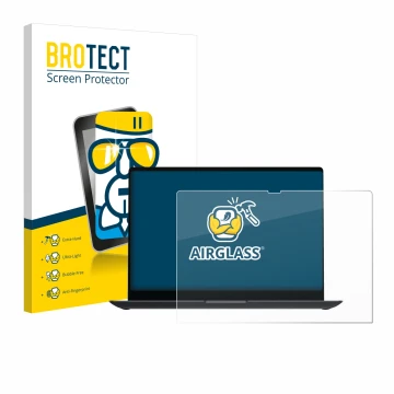 Vorderseite einer Produktverpackung mit dem Markenlogo BROTECT. Daneben ist das Gerät Samsung Galaxy Book4 Ultra 16