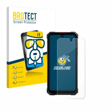 Vorderseite einer Produktverpackung mit dem Markenlogo BROTECT. Daneben ist das Gerät Hotwav Cyber 9 Pro mit dem zugehörigen D