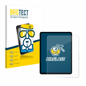 Vorderseite einer Produktverpackung mit dem Markenlogo BROTECT. Daneben ist das Gerät Apple iPad Air 13