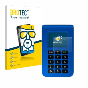 Vorderseite einer Produktverpackung mit dem Markenlogo BROTECT. Daneben ist das Gerät REINER SCT tanJack photo QR mit dem zuge