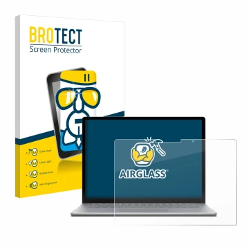 Vorderseite einer Produktverpackung mit dem Markenlogo BROTECT. Daneben ist das Gerät Microsoft Surface Laptop 6 13.5