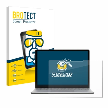 Vorderseite einer Produktverpackung mit dem Markenlogo BROTECT. Daneben ist das Gerät Microsoft Surface Laptop 6 15