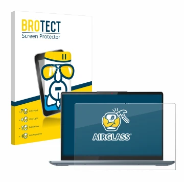 Vorderseite einer Produktverpackung mit dem Markenlogo BROTECT. Daneben ist das Gerät Lenovo IdeaPad 5i 2-in-1 Gen 9 14