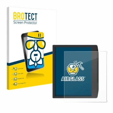 Vorderseite einer Produktverpackung mit dem Markenlogo BROTECT. Daneben ist das Gerät PocketBook Era Color mit dem zugehörigen