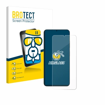 Vorderseite einer Produktverpackung mit dem Markenlogo BROTECT. Daneben ist das Gerät Blackview Oscal Tiger 10 mit dem zugehör