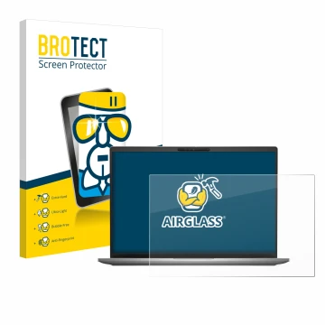 Vorderseite einer Produktverpackung mit dem Markenlogo BROTECT. Daneben ist das Gerät Dell Latitude 7650 Laptop mit dem zugehö