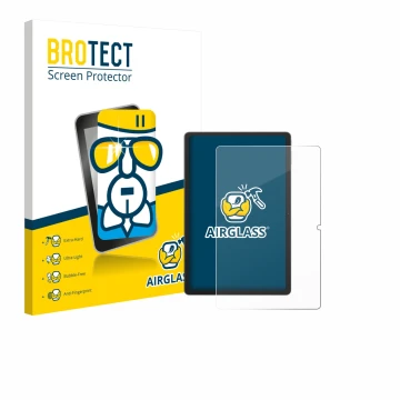 Vorderseite einer Produktverpackung mit dem Markenlogo BROTECT. Daneben ist das Gerät Blackview Tab 16 Pro mit dem zugehörigen