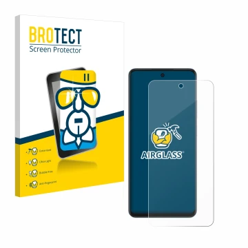 Vorderseite einer Produktverpackung mit dem Markenlogo BROTECT. Daneben ist das Gerät Oppo A60 mit dem zugehörigen Displayschu