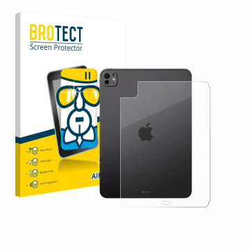 Vorderseite einer Produktverpackung mit dem Markenlogo BROTECT. Daneben ist das Gerät Apple iPad Pro 11