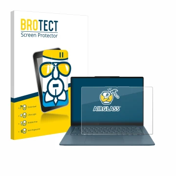 Vorderseite einer Produktverpackung mit dem Markenlogo BROTECT. Daneben ist das Gerät Lenovo Yoga Pro 7 Gen 9 14