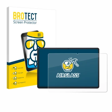 Vorderseite einer Produktverpackung mit dem Markenlogo BROTECT. Daneben ist das Gerät Blackview Tab 90 WiFi mit dem zugehörige