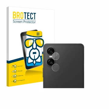 Vorderseite einer Produktverpackung mit dem Markenlogo BROTECT. Daneben ist das Gerät Sony Xperia 10 VI (NUR Kameraschutz) mit