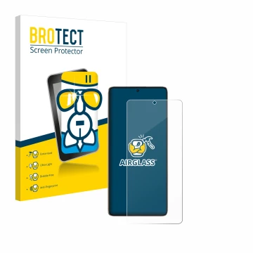 Vorderseite einer Produktverpackung mit dem Markenlogo BROTECT. Daneben ist das Gerät Xiaomi Poco F6 mit dem zugehörigen Displ