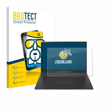 Vorderseite einer Produktverpackung mit dem Markenlogo BROTECT. Daneben ist das Gerät LG gram Pro 16 2024 mit dem zugehörigen 