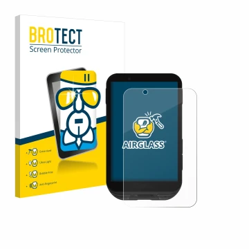 Vorderseite einer Produktverpackung mit dem Markenlogo BROTECT. Daneben ist das Gerät iGPSPORT igs800 mit dem zugehörigen Disp