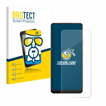 Vorderseite einer Produktverpackung mit dem Markenlogo BROTECT. Daneben ist das Gerät realme 12 4G mit dem zugehörigen Display