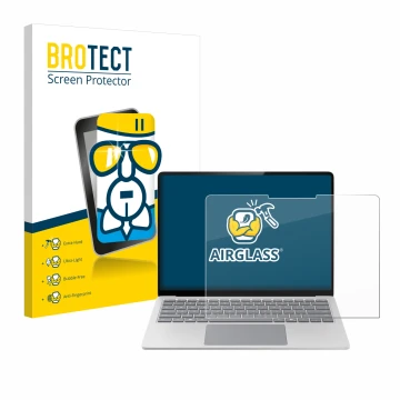 Vorderseite einer Produktverpackung mit dem Markenlogo BROTECT. Daneben ist das Gerät Microsoft Surface Laptop 7 13.8