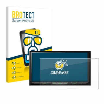 Vorderseite einer Produktverpackung mit dem Markenlogo BROTECT. Daneben ist das Gerät Pioneer AVH-Z9200DAB mit dem zugehörigen