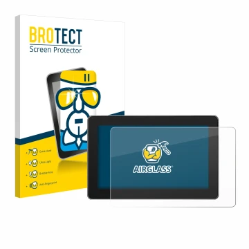 Vorderseite einer Produktverpackung mit dem Markenlogo BROTECT. Daneben ist das Gerät SmallHD Indie 5 mit dem zugehörigen Disp