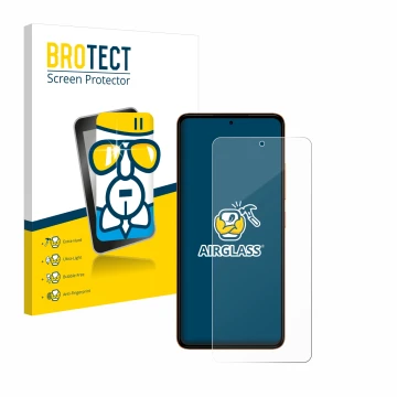 Vorderseite einer Produktverpackung mit dem Markenlogo BROTECT. Daneben ist das Gerät HMD Pulse mit dem zugehörigen Displaysch