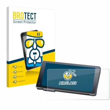 Vorderseite einer Produktverpackung mit dem Markenlogo BROTECT. Daneben ist das Gerät Lamto Smart Screen RC12 5.5