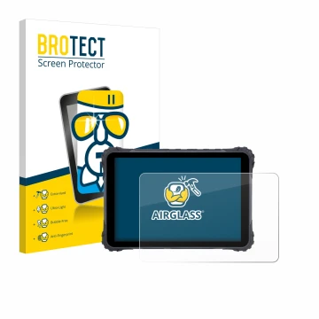 Vorderseite einer Produktverpackung mit dem Markenlogo BROTECT. Daneben ist das Gerät Topicon MDT865 mit dem zugehörigen Displ