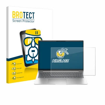 Vorderseite einer Produktverpackung mit dem Markenlogo BROTECT. Daneben ist das Gerät HP ProBook 460 G11 mit dem zugehörigen D