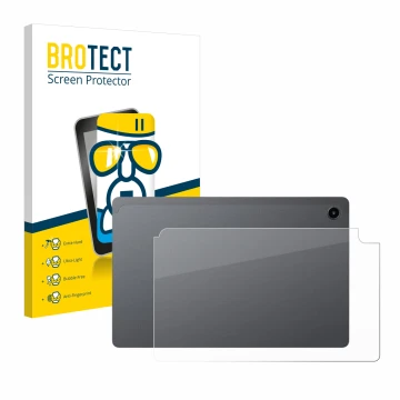 Vorderseite einer Produktverpackung mit dem Markenlogo BROTECT. Daneben ist das Gerät Alldocube iPlay 60 Mini Pro (Rückseite) 