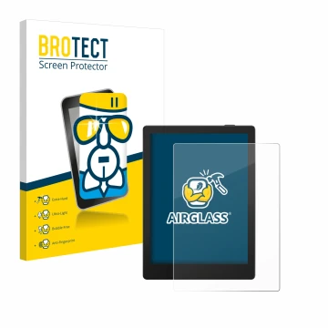 Vorderseite einer Produktverpackung mit dem Markenlogo BROTECT. Daneben ist das Gerät Boox Go 6 mit dem zugehörigen Displaysch