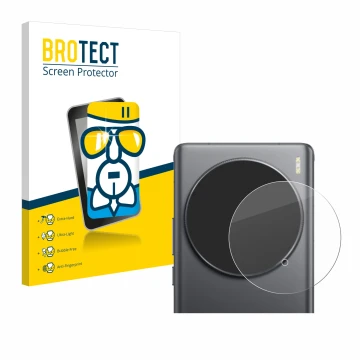 Vorderseite einer Produktverpackung mit dem Markenlogo BROTECT. Daneben ist das Gerät Vivo X100 Ultra (NUR Kameraschutz) mit d