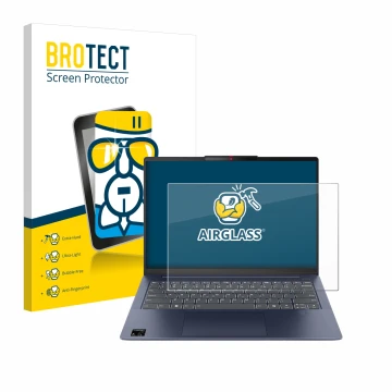 Vorderseite einer Produktverpackung mit dem Markenlogo BROTECT. Daneben ist das Gerät Lenovo IdeaPad Slim 5x Gen 9 14
