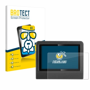 Vorderseite einer Produktverpackung mit dem Markenlogo BROTECT. Daneben ist das Gerät Launch X-431 V + Pro 5.0 10.1