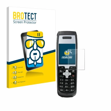Vorderseite einer Produktverpackung mit dem Markenlogo BROTECT. Daneben ist das Gerät Funktel FC5 mit dem zugehörigen Displays