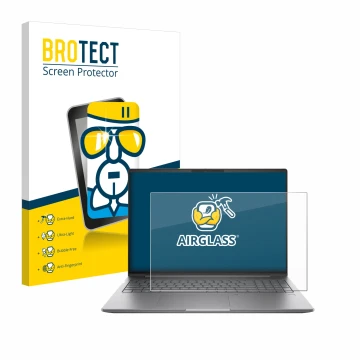 Vorderseite einer Produktverpackung mit dem Markenlogo BROTECT. Daneben ist das Gerät HP ZBook Power 16 G11 mit dem zugehörige