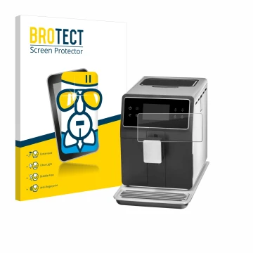 Vorderseite einer Produktverpackung mit dem Markenlogo BROTECT. Daneben ist das Gerät WMF Perfection 880L mit dem zugehörigen 