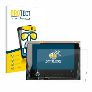 Vorderseite einer Produktverpackung mit dem Markenlogo BROTECT. Daneben ist das Gerät Xzent F-285 mit dem zugehörigen Displays